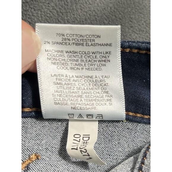 Express Skinny Jeans Denim Cotton Blue Women's Size 4R Low Rise Dark Wash - Picture 11 of 12